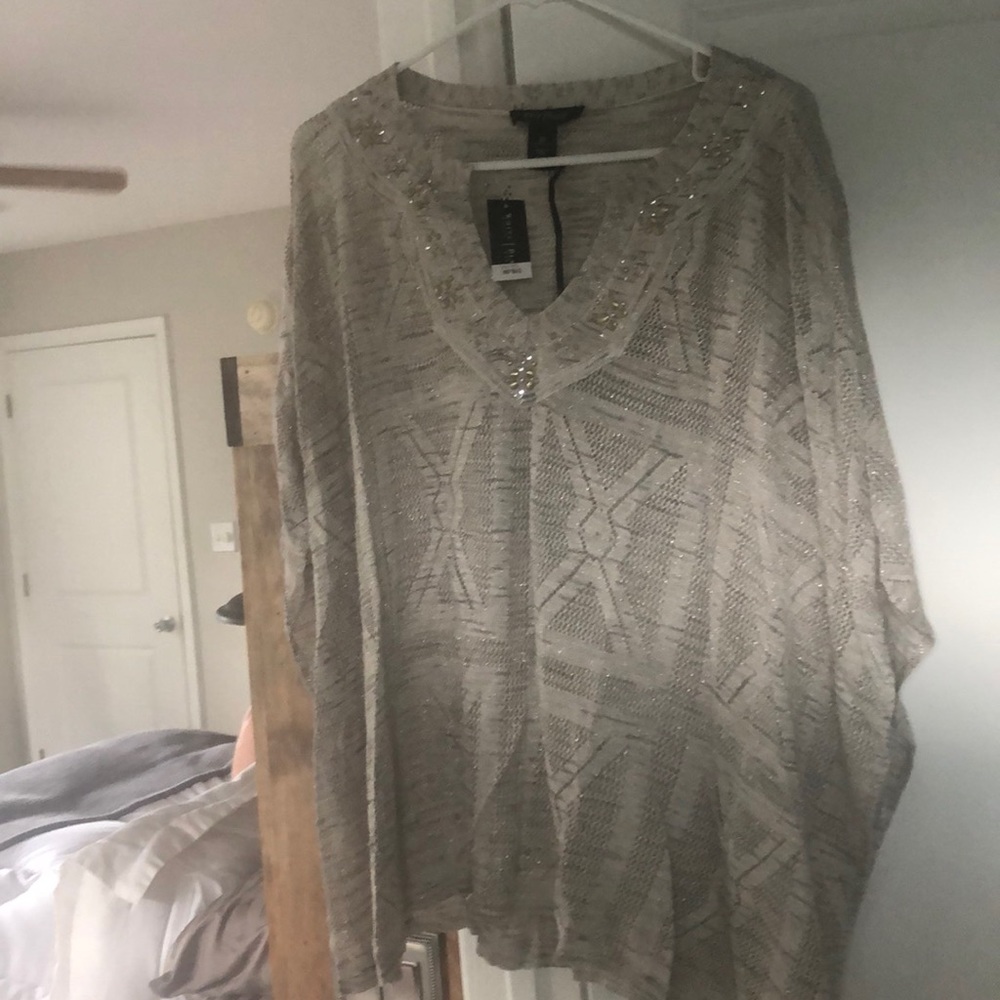 White House Black Market Poncho